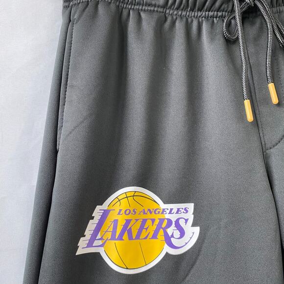 NBA Los Angeles LA Lakers Cargo Jogger Sweatpants Men L Black Comfort Fit NWT - Picture 4 of 8